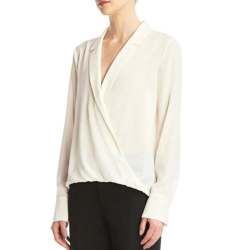 [bailey 44] sloane high low wrap top ivory S